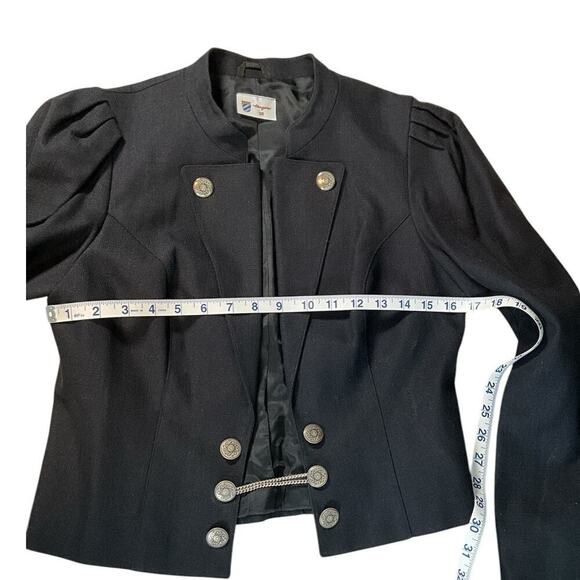 Hagro Structured 100% Wool Cropped Blazer Gorgouse Detail Timeless Classic SZ 38 - Picture 12 of 15